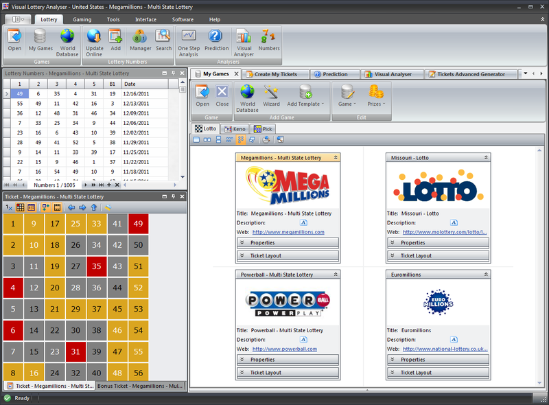 Visual Lottery Analyser Screenshot